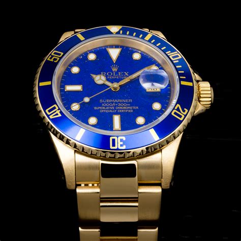 rolex del 2004 submariner quadrante blu oro acciaio|rolex subacqueo.